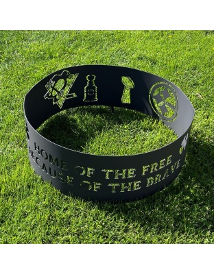 Round Fire Pit Sports Theme
