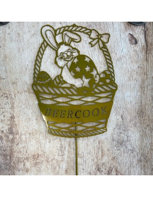 Easter Basket Monogram with Stakes