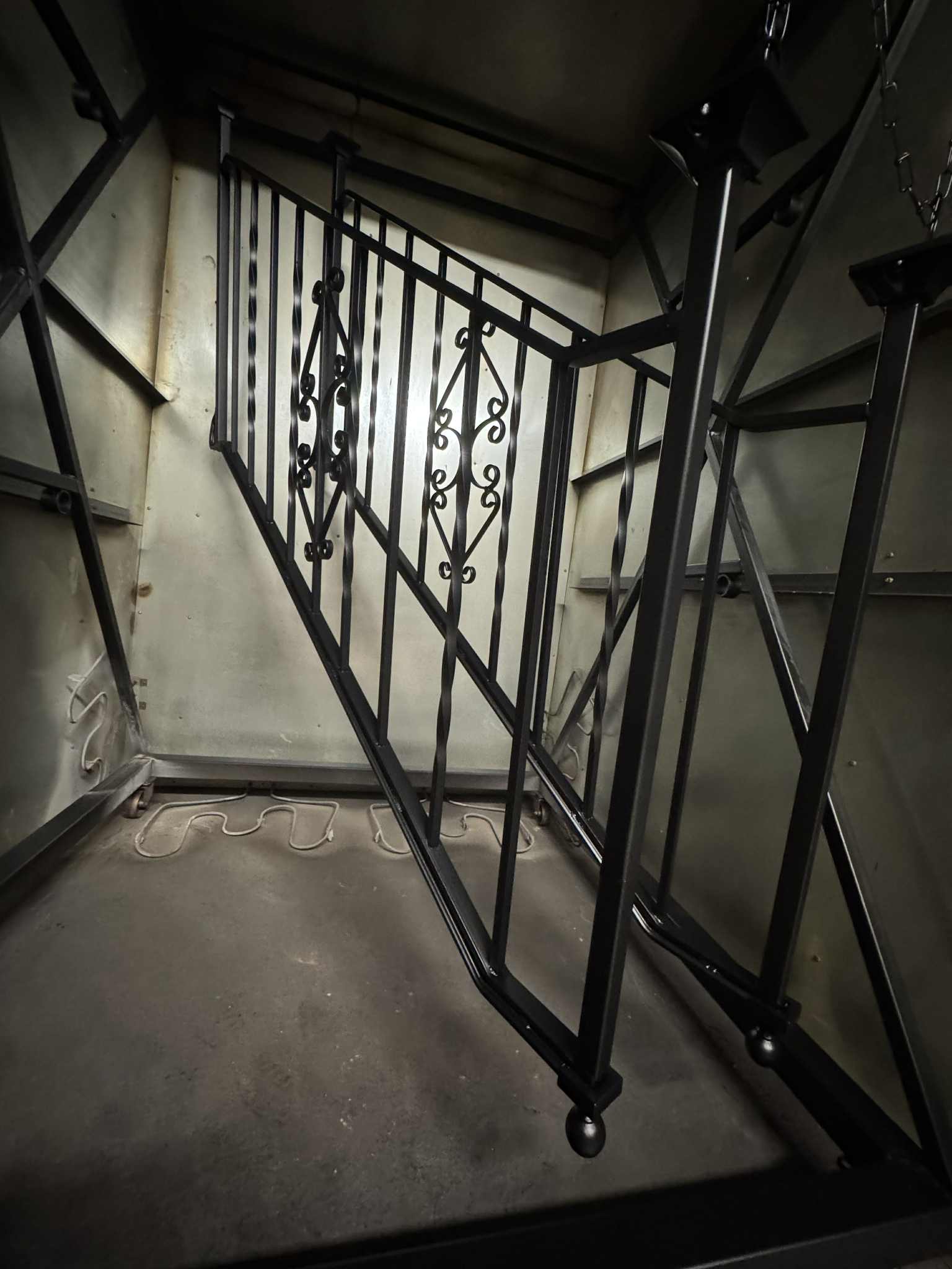 Powder coated items in the baking oven)